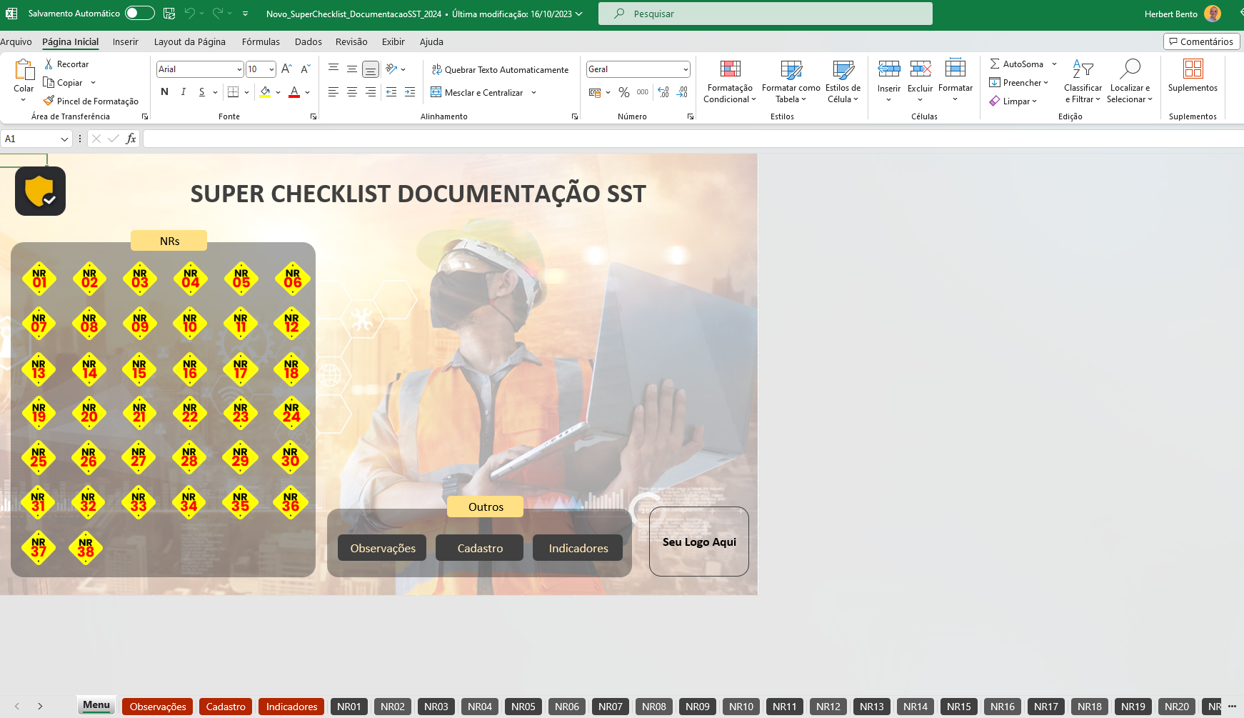 Planilhas SST (Segurança do Trabalho) do DDS Online 3 Checklist Documentação SST