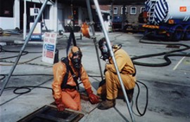 Atividade em espaço confinado - inspeção em posto de combustível