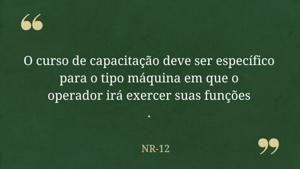 [NR-12] Capacitação de trabalhadores