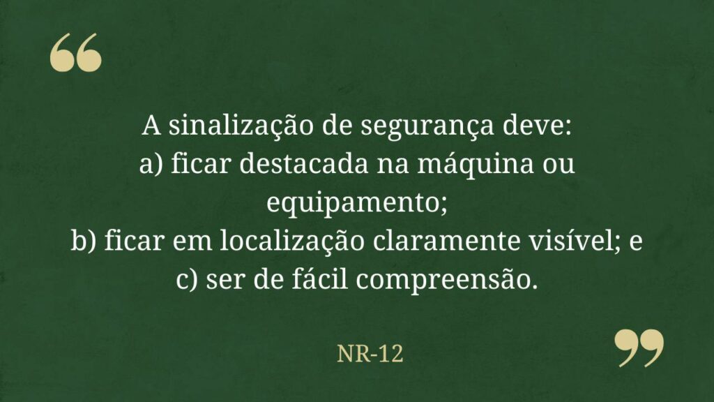 [NR-12] Sinalização de segurança