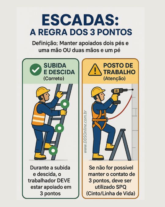 Escadas - a regra dos 3 pontos