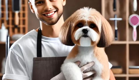 Tosador e banhista de pet shop